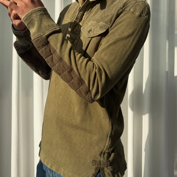 [M]폴로 랄프로렌 밀리터리 엘보 숄더 헨리넥 셔츠