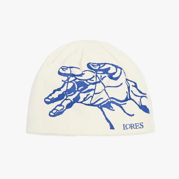 Lores puppet printed beanie -ivory