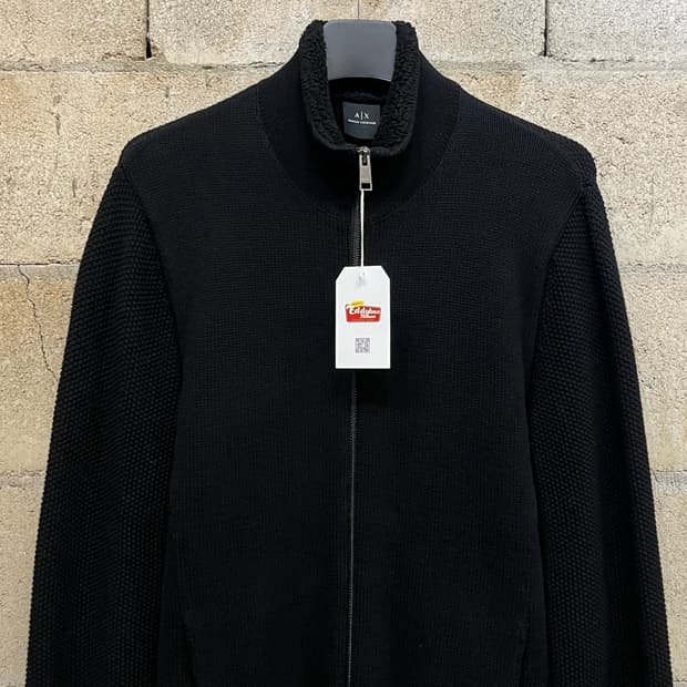아르마니 익스체인지 풀 집업 니트 자켓