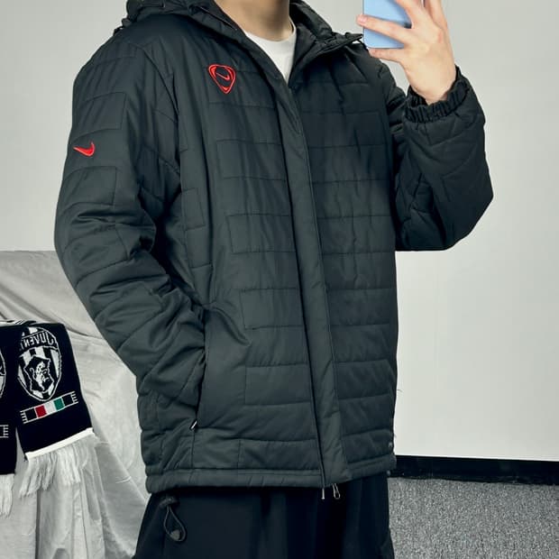 나이키 암스우시 패티드 누빔 후드 자켓 L 