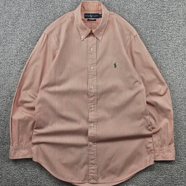 폴로랄프로렌 커스텀 핏 스트라이프 버튼다운 셔츠 ( M ) / 11652