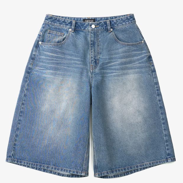 토피 워시드 버뷰다 데님 팬츠