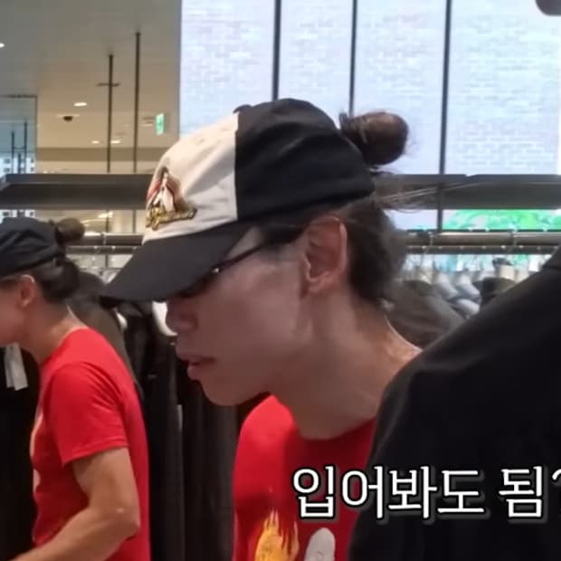 히스테릭 글래머 모자 보라색