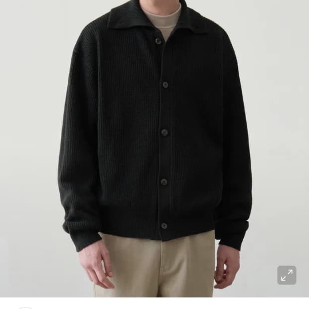 (새상품)(L) 드로우핏 벌키 울 하이넥 니트 가디건 [BLACK] 판매