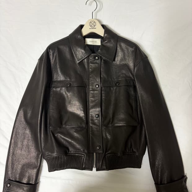 램스킨 가죽블루종점퍼