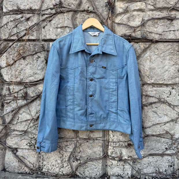 70s lee 빈티지 lightwash 데님 웨스턴 자켓