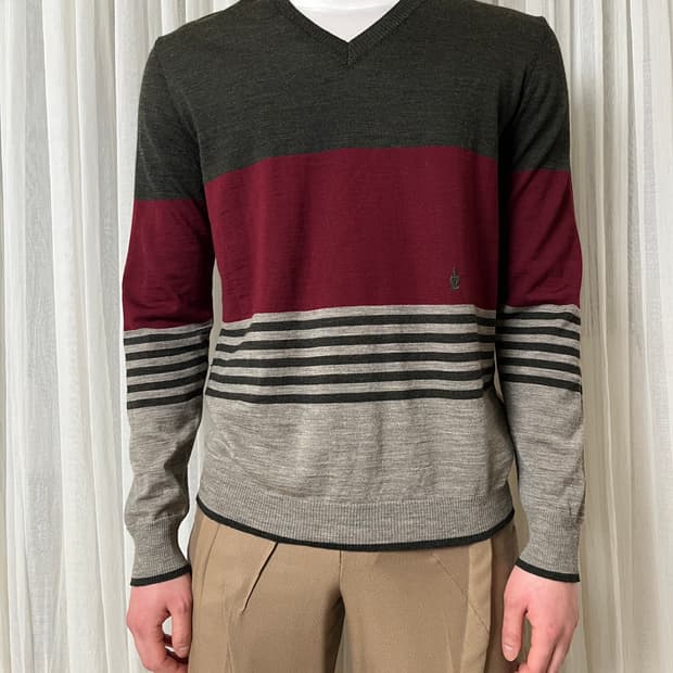 언더커버 미들핑거 스트라이프 니트 Undercover 