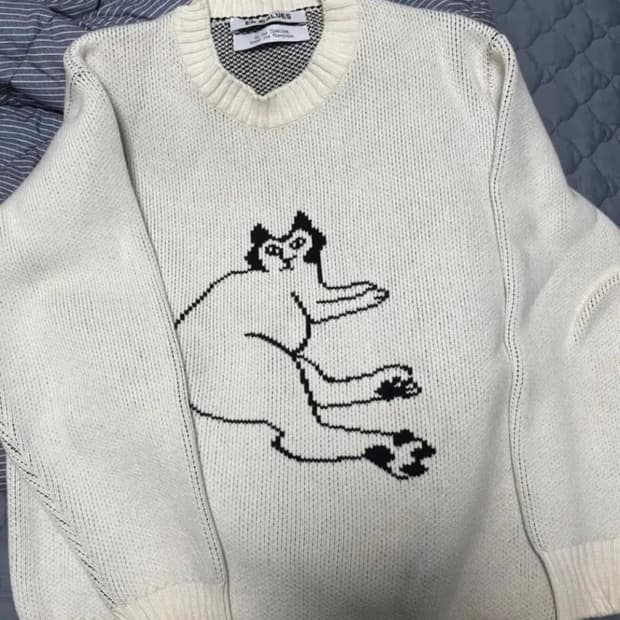 쌔시 캣 니트 (Ivory)