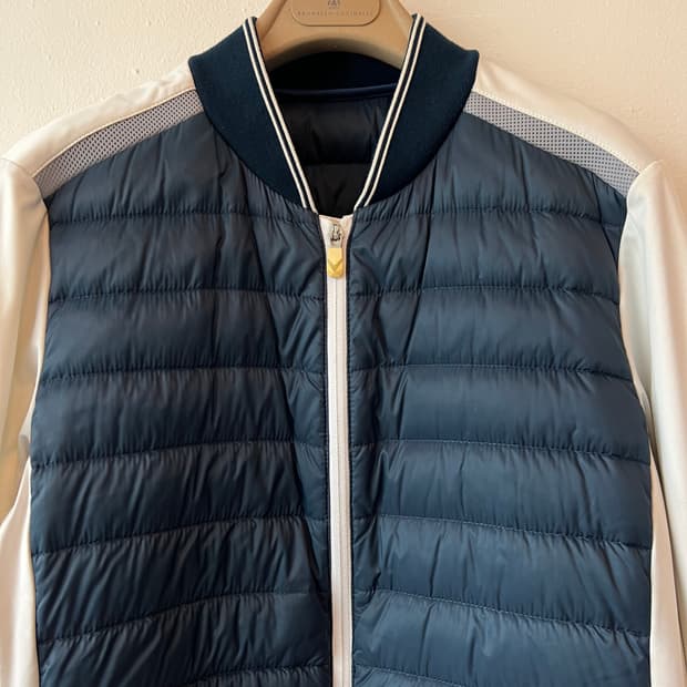 캘러웨이 남성 네이비 간절기 패딩배색자켓 골프점퍼