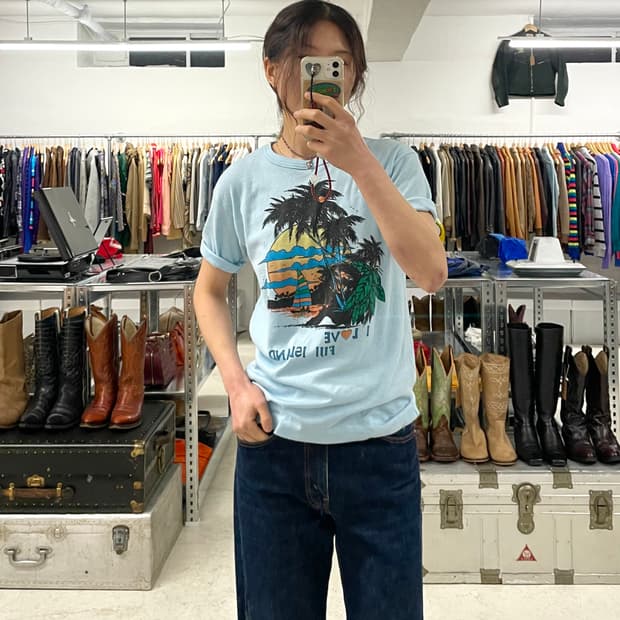 90년대 I ♡ FIJI ISLAND t-shirt 아이러브 피지