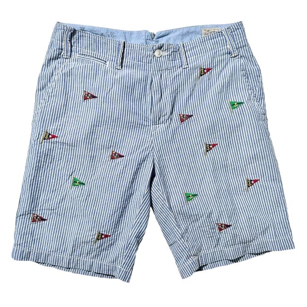 폴로 랄프로렌 플래그 엠브로이디드 스트라이프 하프팬츠 반바지 