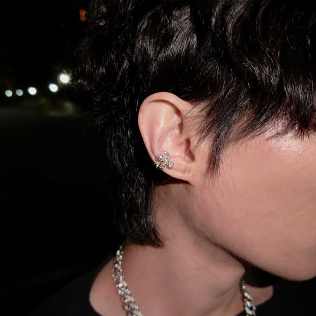 Fake dia but real ear cuff