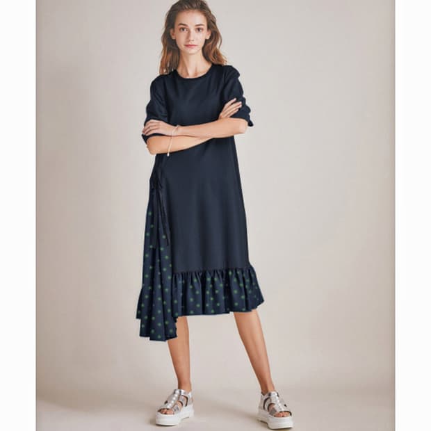 뮤베르 MUVEIL 도트 프릴 원피스