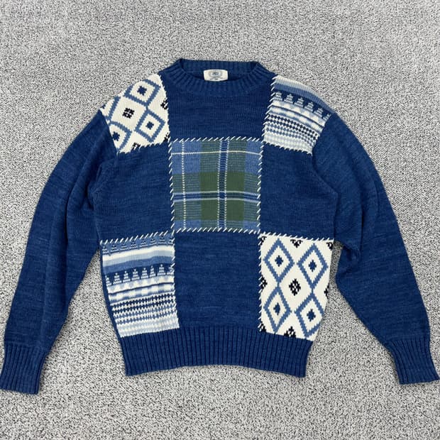 제이프레스 90s 패치워크 니트