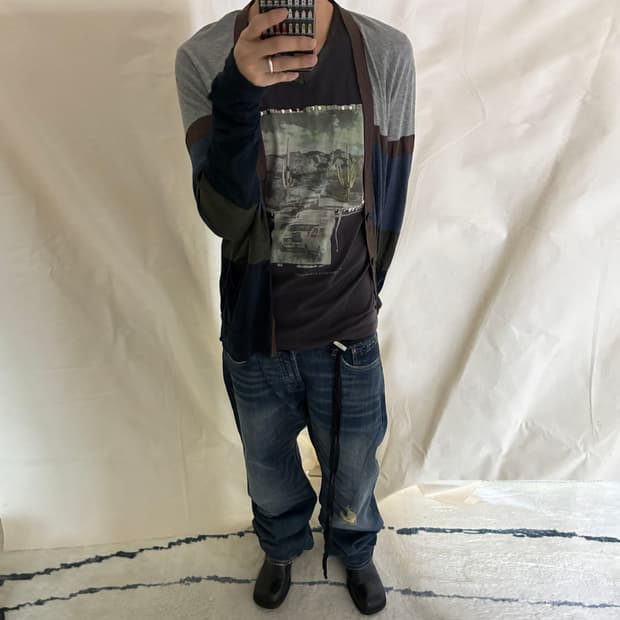 Kolor Multi-Tone  Color-Block Cardigan