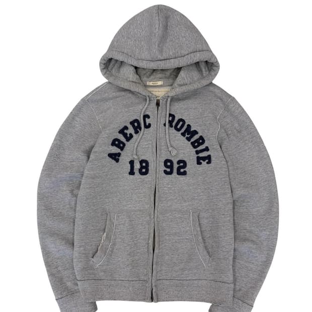 아베크롬비 그런지 빈티지 후드집업 그레이 (M/국내95~100)