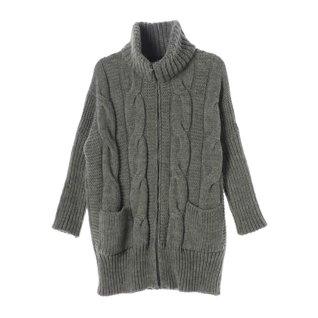 메리엘라 마리니 케이블 울 니트 집업 66