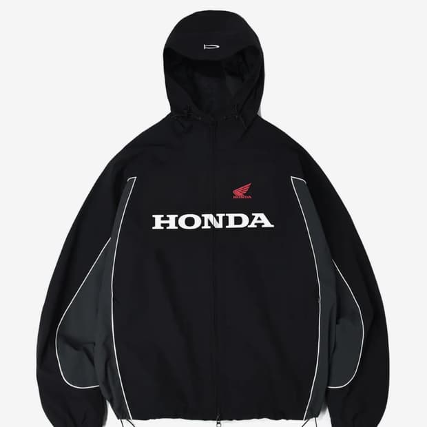 혼다 후디 캡 트랙 블랙 재킷