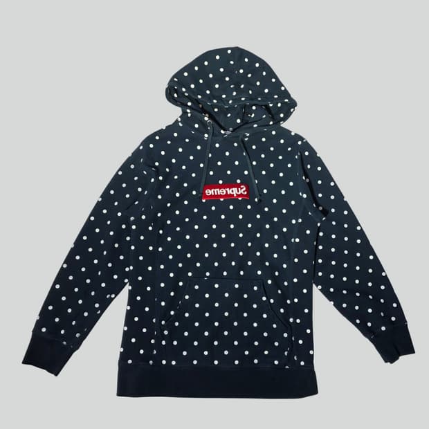 [L]슈프림 X 꼼데가르송 도트 후드