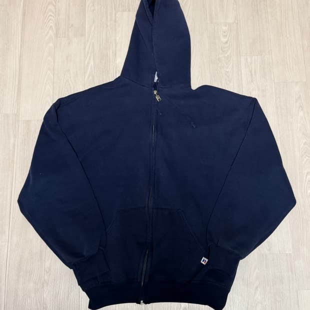 90s 빈티지 러셀 후드집업 네이비 xl