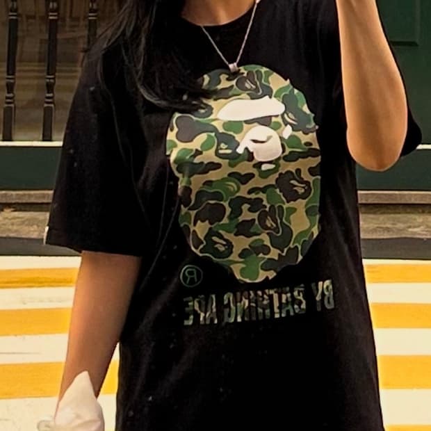 베이프 카모 반팔 m