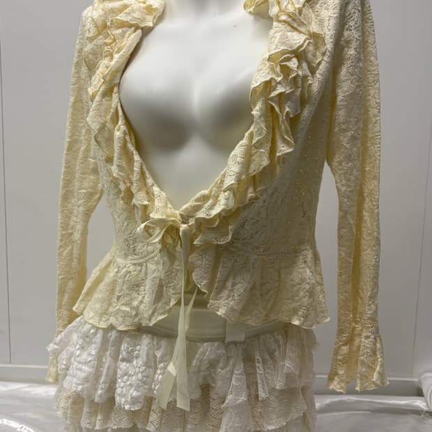 리본 레이스 가디건