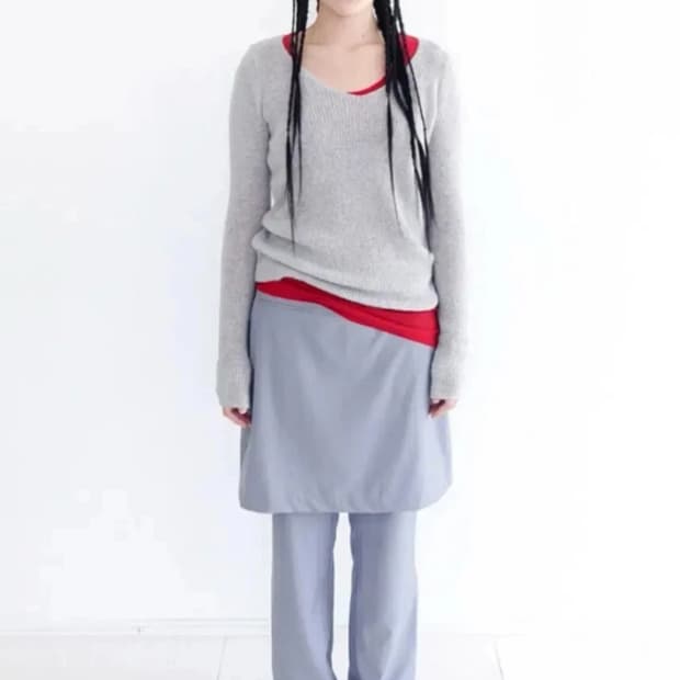 샵페어리 classic layered skirt+pants