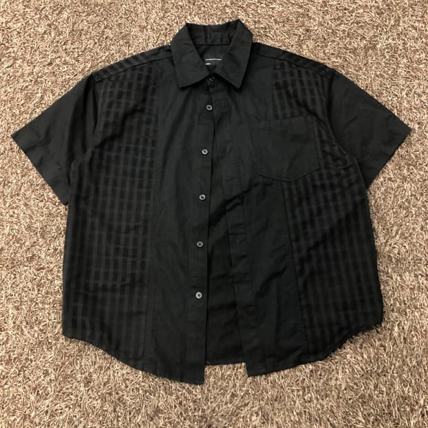 메종미네드 블랙 반팔 셔츠