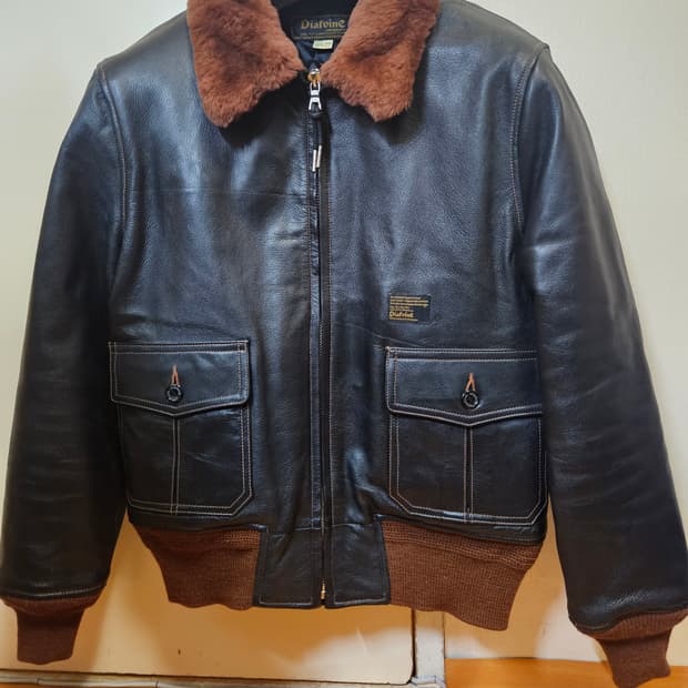 95 M) 디아프바인 G-1 염소가죽 고트스킨 자켓 A-2