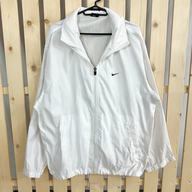 (L) 나이키 바람막이 자켓 흰색 화이트
