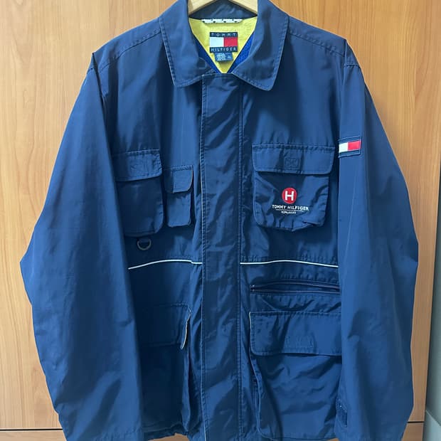90s 타미힐피거 빈티지 올드스쿨 바람막이 자켓