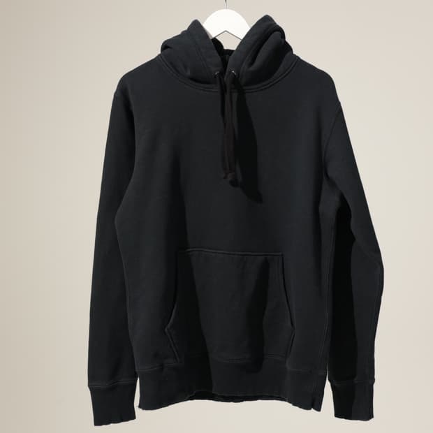 AVIREX 아비렉스 올블랙 후드 스웻