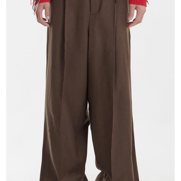 헤드메이너 플레어 레그 트라우저 브라운