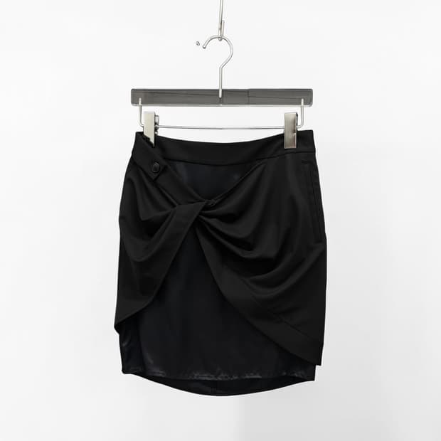 HELMUT LANG draped mini skirt