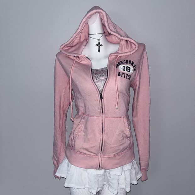 A&F 딸기우유 핑크 후드집업