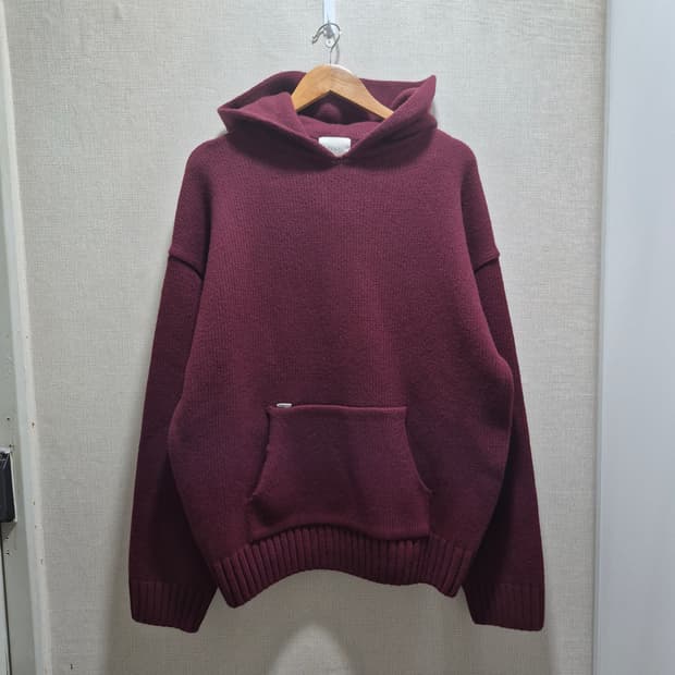 (XL) noice 후디 니트 버건디