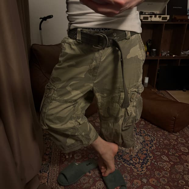 빈티지 밀리터리 카모 카고 팬츠 