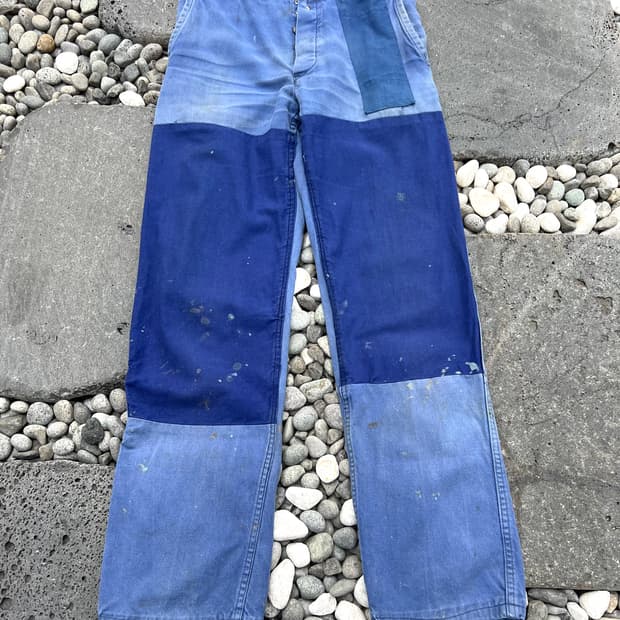 HARD FADED WASHING PATCHWORK 패치워크프렌치워크팬츠