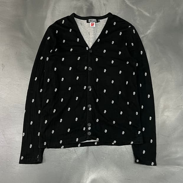  히스테릭 글래머 x 롤링스톤즈 패턴 가디건 y16179