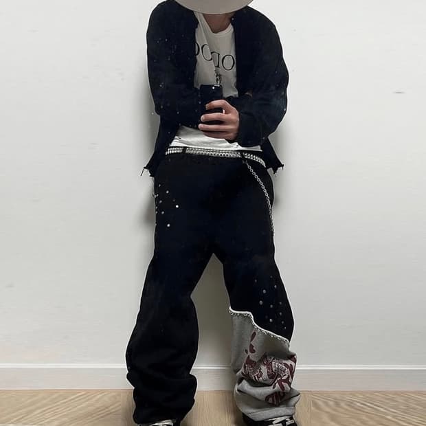 Ecrzn PARANOID DOCKING PANTS [BLACK]
