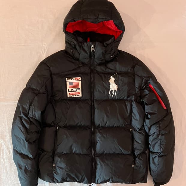 폴로 랄프로렌 빅포니 USA 성조기 패딩