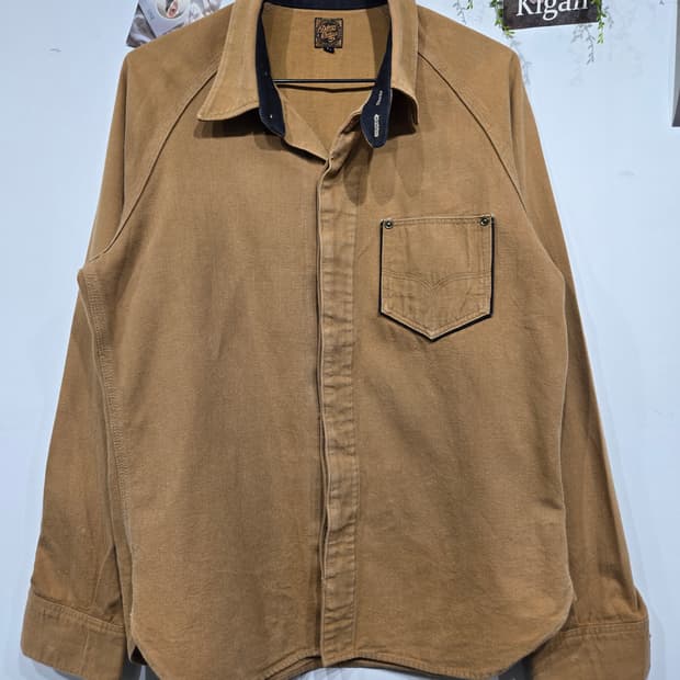 디럭스 웨어 빅유니온 브라운 워크 셔츠