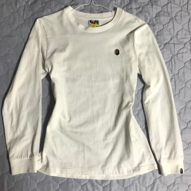 베이프 원포인트 로고 롱슬리브 xs