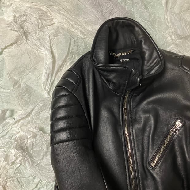(L) SYSTEM 시스템옴므 램스킨 가죽자켓