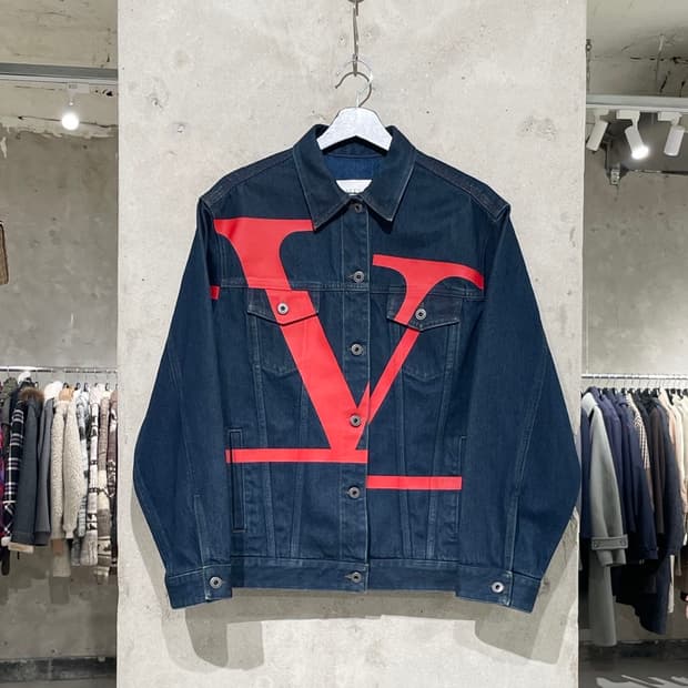 발렌티노 2019 진청 V 데님 자켓