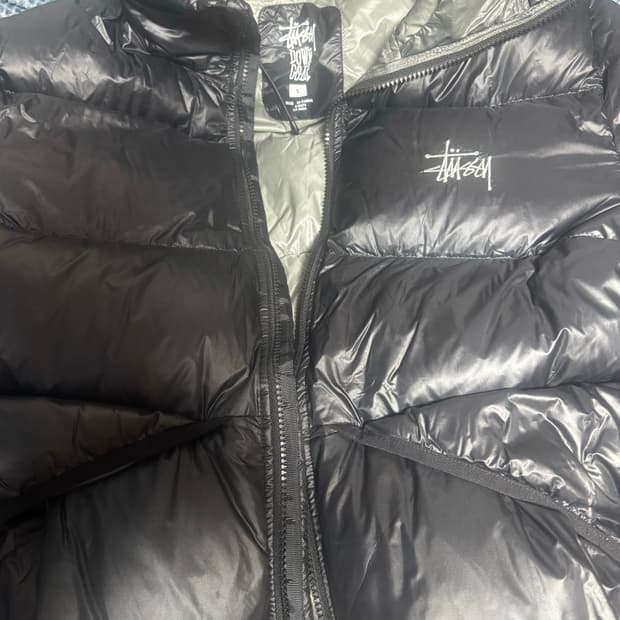 스투시 패딩 s사이즈 마이크로립스탑 블랙 역시즌 급처분 