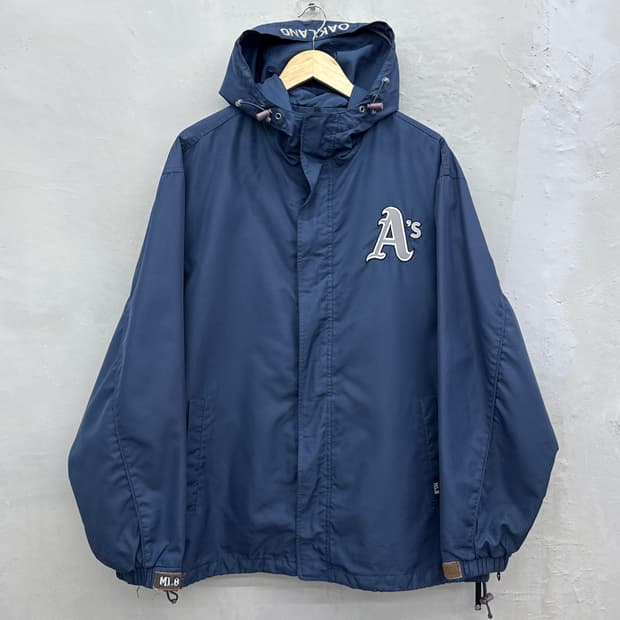 MLB 00s 오클랜드 애슬레틱스 나일론쉘 후디 자켓