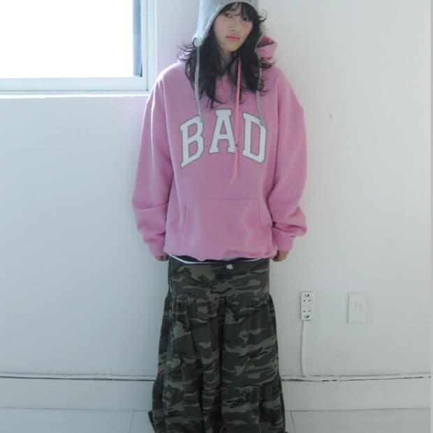 maxi jersey tiered skirt (camou)