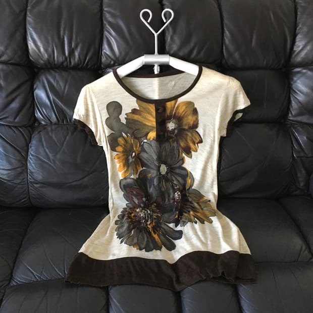 retro floral tunic top