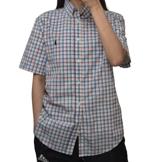 폴로 랄프로렌 체크 반팔 셔츠